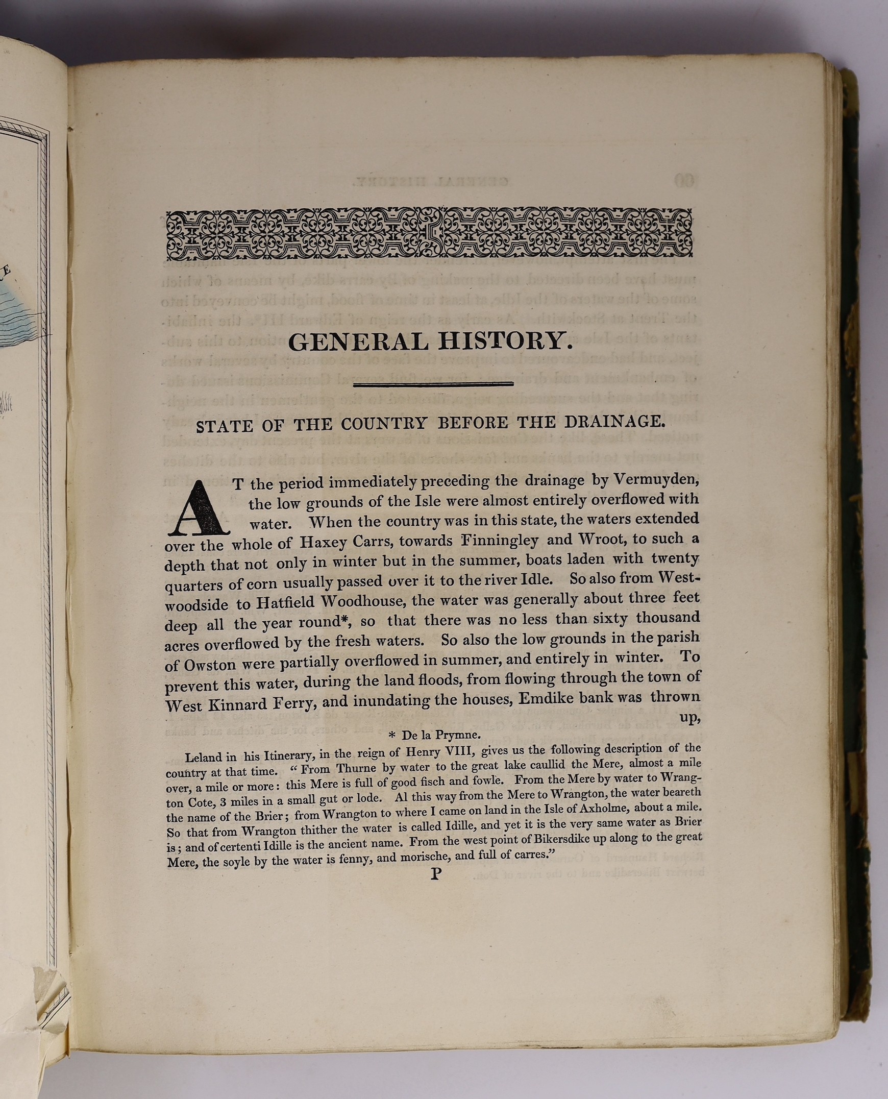 LINCOLNSHIRE: Stonehouse, Rev. W. B. - The History and Topography of the Isle of Axholme... 3 folded and hand coloured maps, 2 plans and 10 plates (2 coloured), engraved text illus., subscribers list; old binder's cloth,